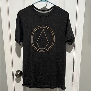 Volcom Charcoal Tee with Geometric Design